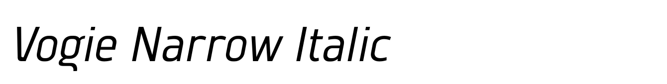 Vogie Narrow Italic